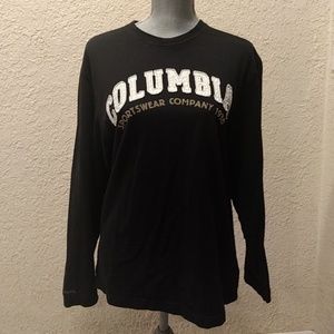 Black Columbia Logo Tee